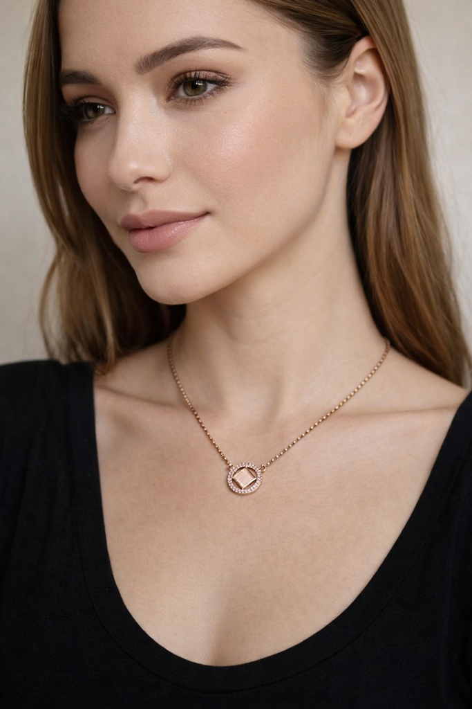 Rose gold halo  Mangalsutra