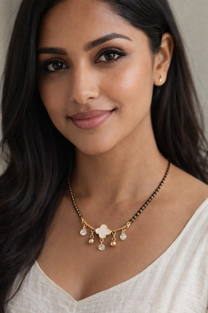 Anti tarnish heart charms mangalsutra