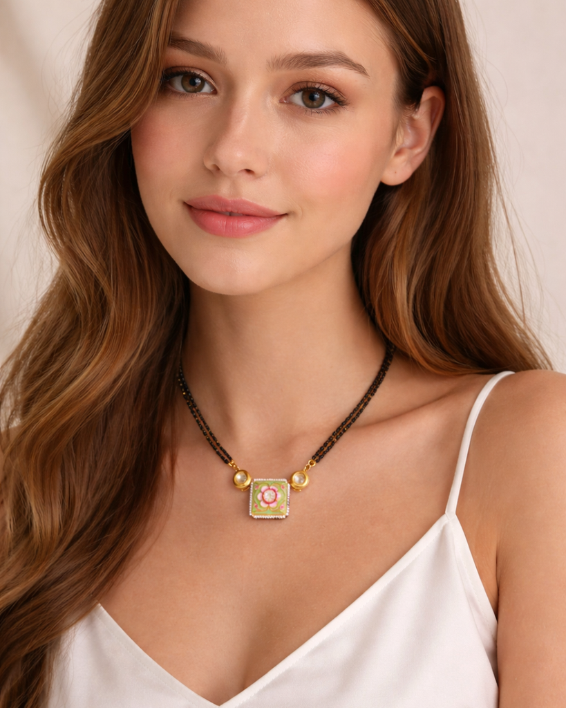 Meenakari mangalsutra
