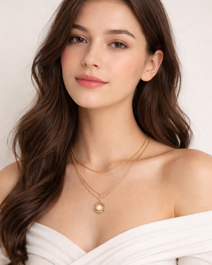 Anti tarnish layered necklace