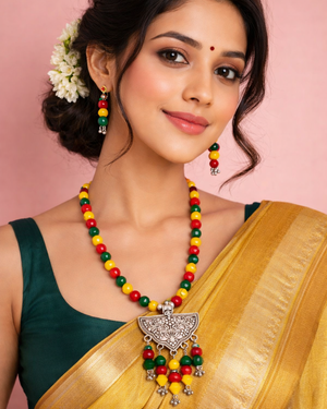 Vibrant Multicolour handmade necklace