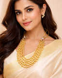 Golden Pearl Layered Necklace