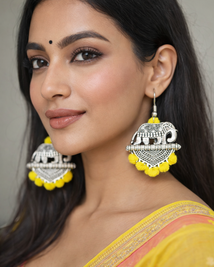 Elephant Thread work Earring