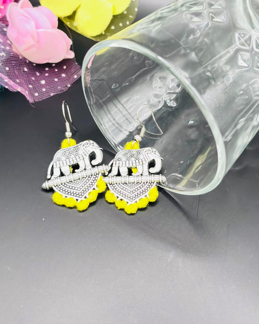 Elephant Thread work Earring