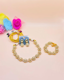 Kundan Necklace Set with Earrings & Bracelet