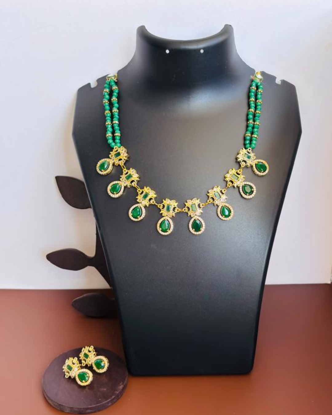 Royal Emerald Green Beaded Antique set