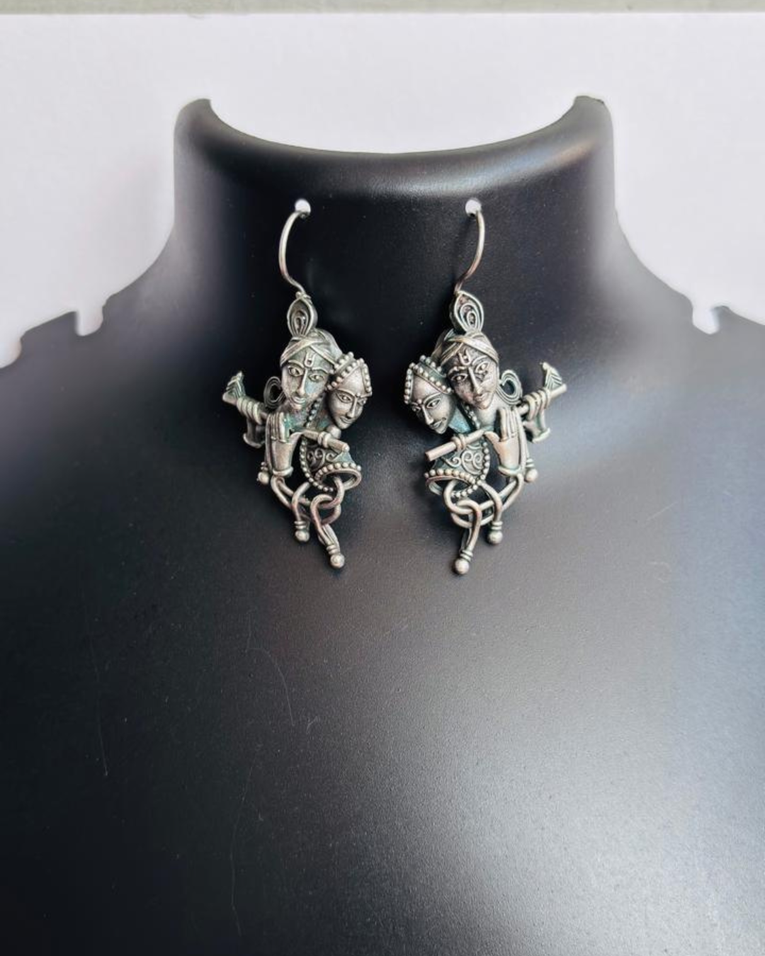 Tribal-Art Krishna-Radha Statement Earrings