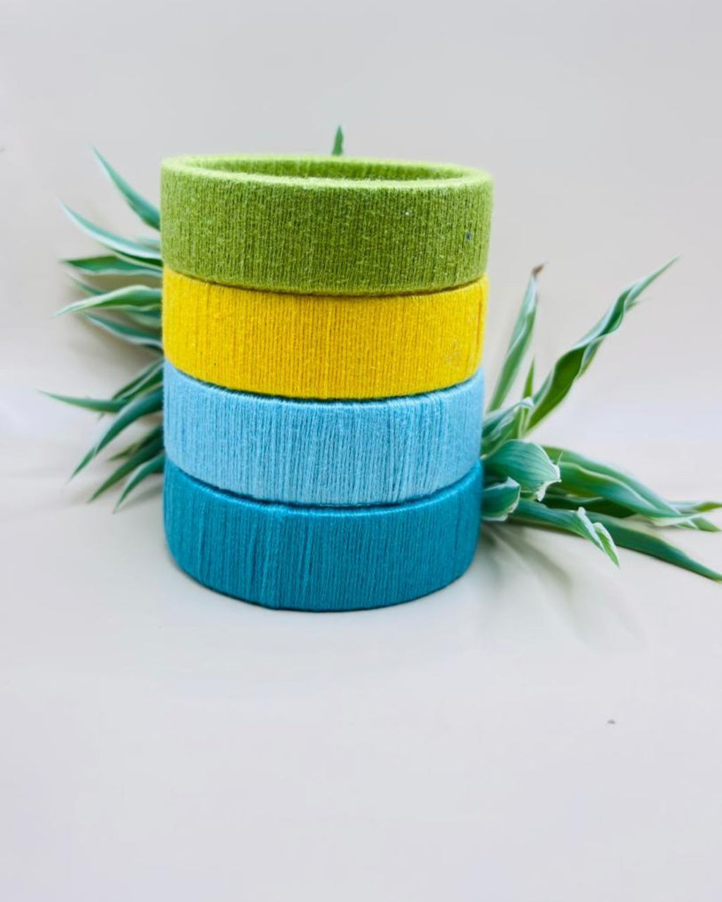 Set of Handmade Cotton Thread Bangles