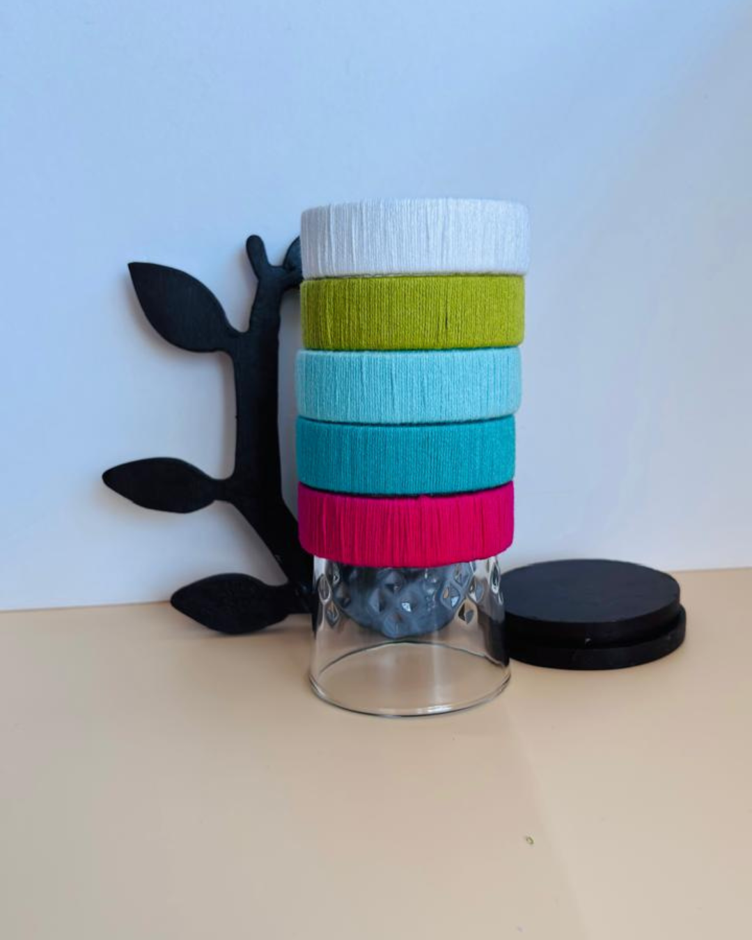 Vibrant Multicolour Thread Bangles Set